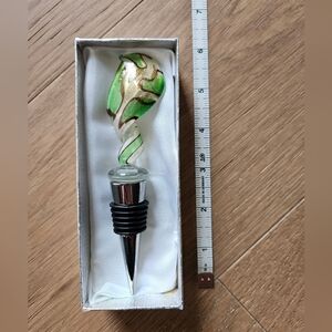 Blown Glass Wine Bottle Stopper.